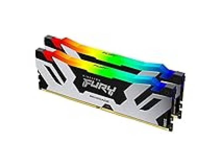 Kingston Fury Renegade DDR5 RGB 32GB 6400MT/s DDR5 CL32 DIMM Mémoire pour PC de Gamer Kit de 2 - KF564C32RSAK2-32