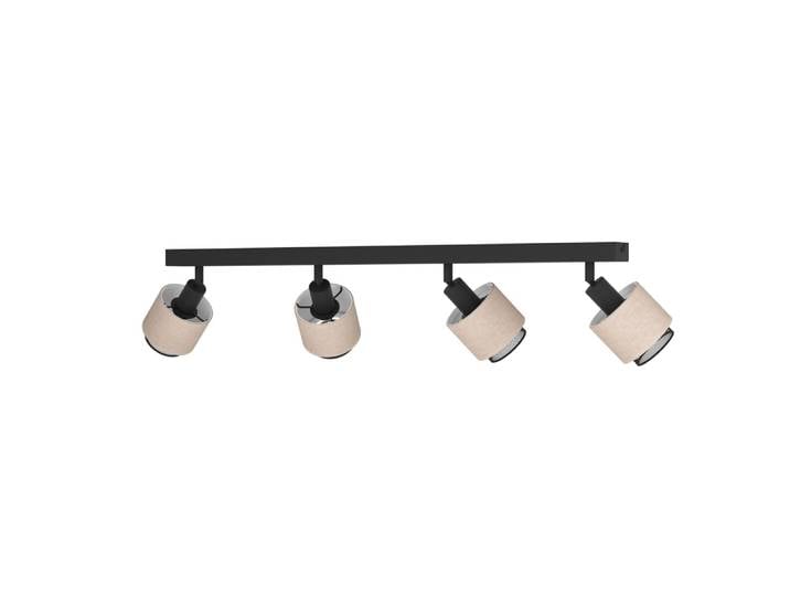 Spot de plafond réglette/plaf tissu noir