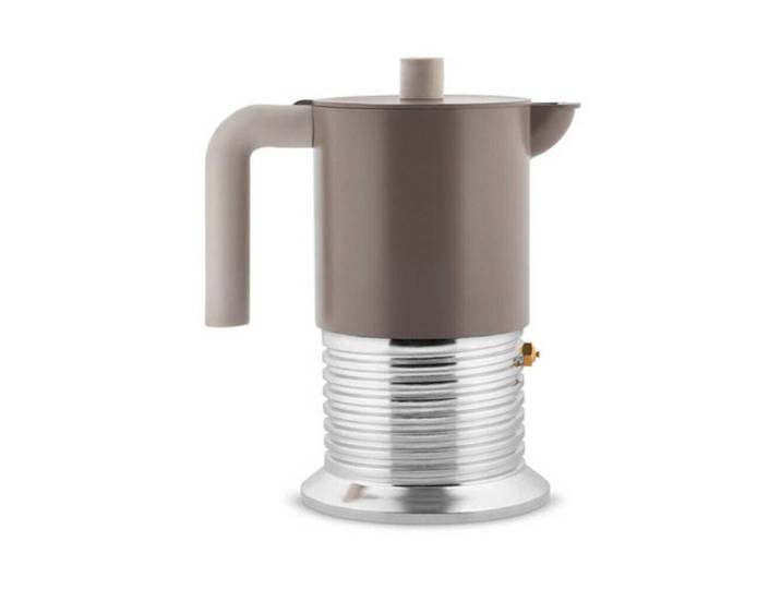 Alessi Espressotasse Vite Espressokocher 6 Tassen grau, 1-tlg., Almuminiumguss, Espressokocher Vite grau für, 0,3 l, Almuminiumguss, grau