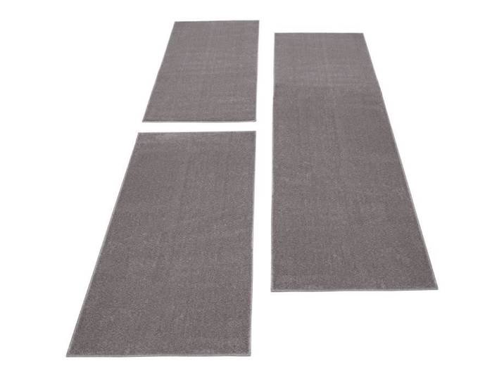 Tapis de bordure de lit - Uni - Beige - 3 pièces - Design moderne - Polypropylène durable