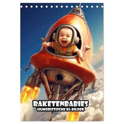 Raketenbabies - Humoristische KI-Bilder (Tischkalender 2027 DIN A5 hoch), CALVENDO Monatskalender
