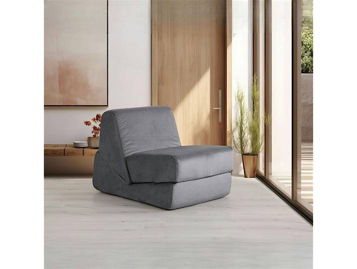 Fauteuil / Chauffeuse convertible SAPPO - Gris orage