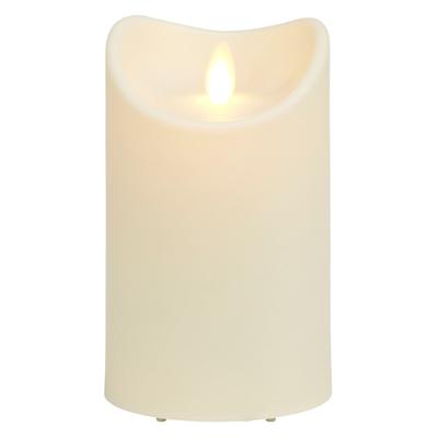 IC HOME LED Dekolicht "LED-Kerze für aussen, Weihnachtsdeko", beige (cremefarben), Ø 8,9cm H: 15,3cm, 1 Stk., Leuchten, mit beweglicher Flamme, Ø ca. 8,9 cm, LED-Outdoor Kerze