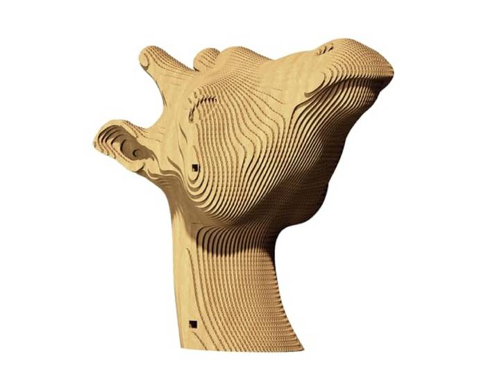 CARTONIC 3D Puzzelset - Gerecycleerde Kartonnen Giraffe - Kunst bouwen - Leuke en boeiende activiteit