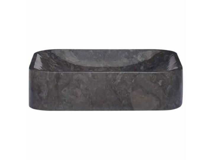 Waschbecken, Schwarz, 40 x 40 x 10 cm, aus Marmor, handgefertigt, für Handgemachter natürlicher Marmor, Spülbecken, elegantes Aussehen, robust, einfache Reinigung, abwechslungsreicher