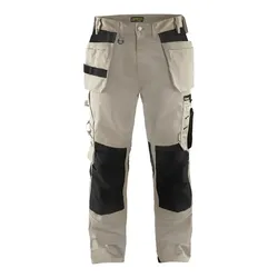 Handwerkerhose "1555" - D27 - khaki/Schwarz