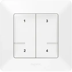 Legrand 752168 Valena Life with Netatmo Szenentaster 4-fach, Farbe: Ultraweiß