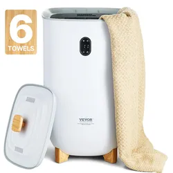 VEVOR 35L großer Handtuchwärmer-Eimer, Handtuchwärmer mit LED-Bildschirm und Trockenfunktion, intelligenter Handtuchwärmer mit einstellbarem Timer für Badezimmer, Bademantel, Decke und Pyjama, automatische Abschaltung, weiß