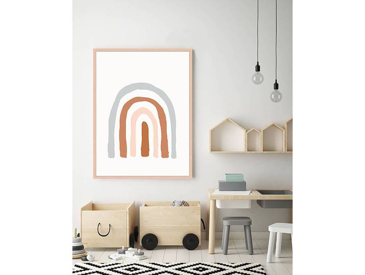 Bild Abstract Rainbow 63 x 83cm Multicolor