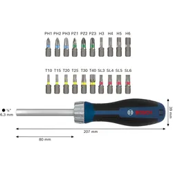 Bosch Professional, Bits, Bit-Ratschenschraubendreher-Set