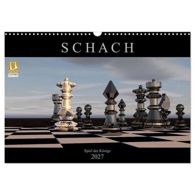 SCHACH - Spiel der Könige (Wandkalender 2027 DIN A3 quer), CALVENDO Monatskalender