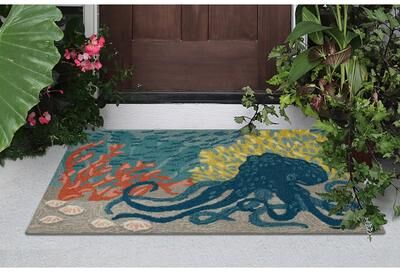 Lush Decor Frontporch Octopus Indoor/Outdoor Rug
