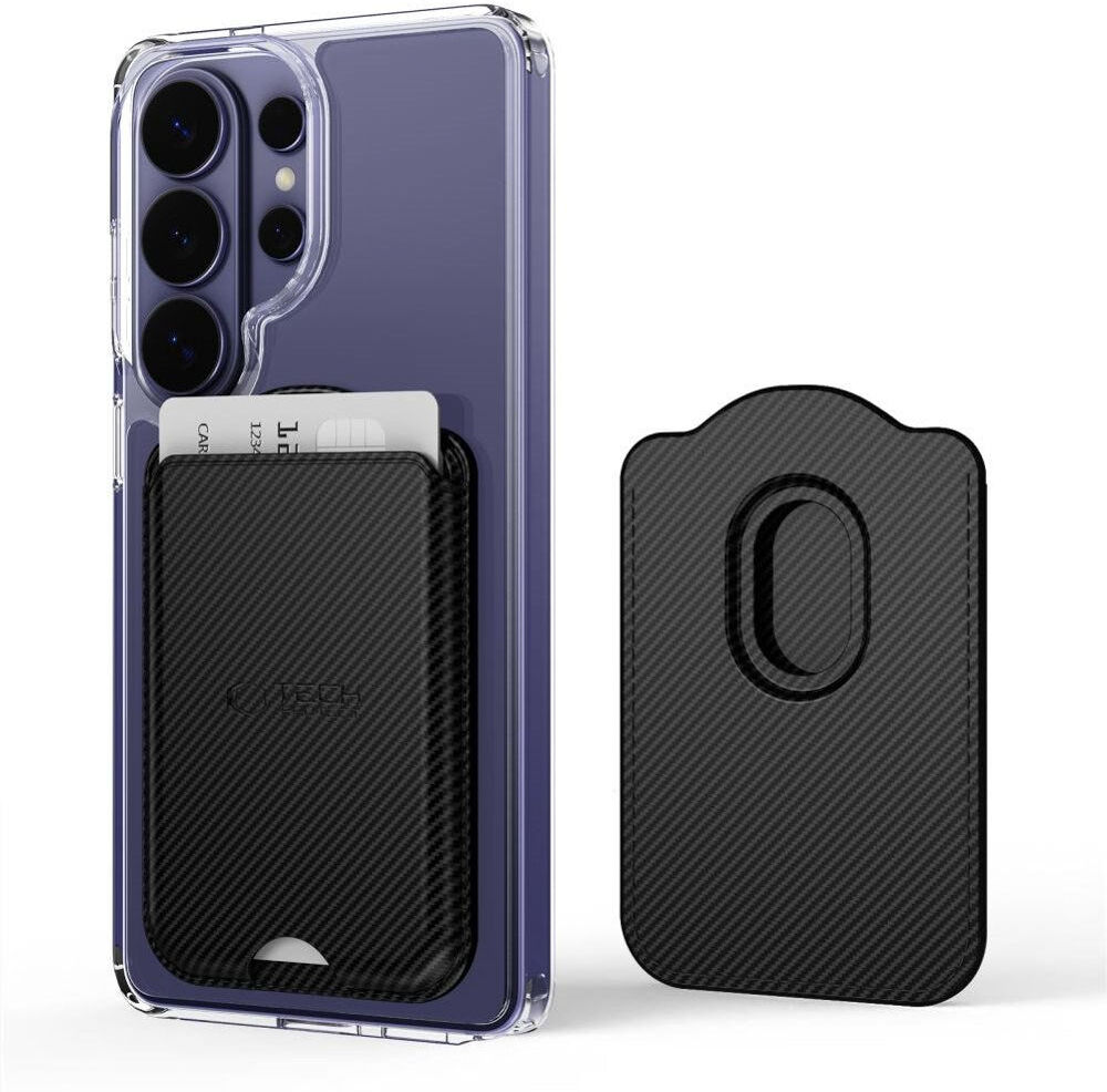 Tech-Protect MagWallet Plast Kortholder - MagSafe Kompatibel - Carbon
