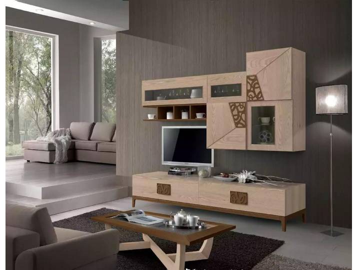 Xlmoebel Wohnwand Modernes Wohnzimmermöbel in Holzoptik mit Stauraum für TV-Geräte, (Wohnwand), Hergestellt in Europa