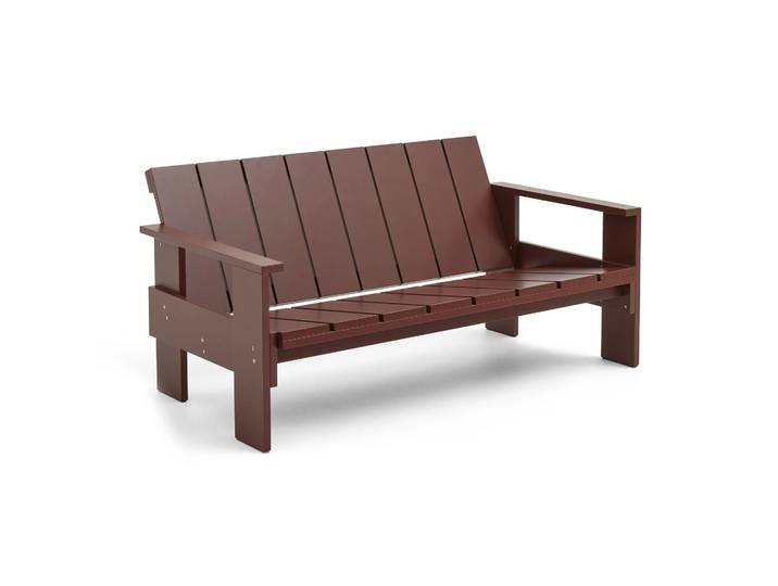 HAY Crate Lounge Sofa Kiefernholz lackiert Iron red