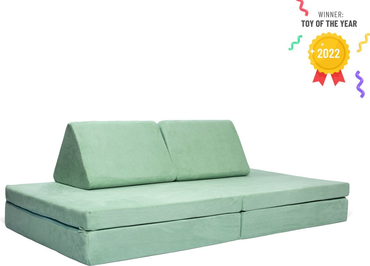 BAAAP Speelgoedbank Play Couch Mintgroen - Kinderbank, Kinderfauteuil en Kinderslaapbank