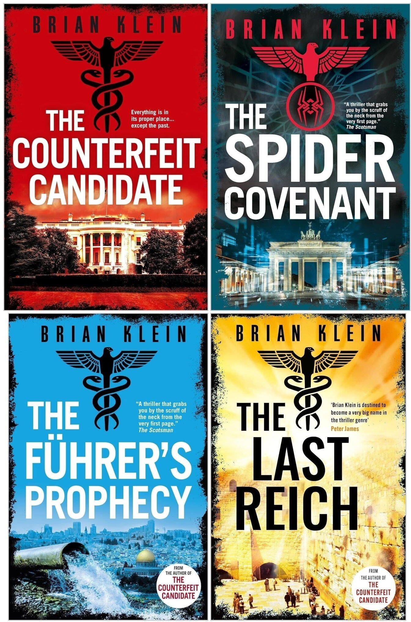 Constable Brian Klein Series 4 Books Collection Set (The Counterfeit Candidate, The Führer's Prophecy, The Last Reich, [HB] The Spider Covenant)