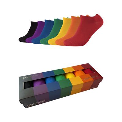 Sneakersocken CAMANO "comfort", Herren, Gr. 35-38, bunt (rainbow), Baumwollmischung, unifarben, normal, Socken Sneakersocken, mit flachen Nähten