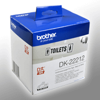 Brother PT Etiketten DK22212 weiss 62mm x 15,24m Rolle