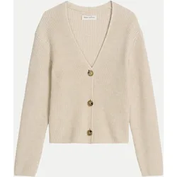 Cardigan Relaxed Cropped Beige L
