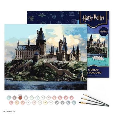 Malen nach Zahlen Harry Potter - Hogwarts-Schloss Auf Keilrahmen gespannt