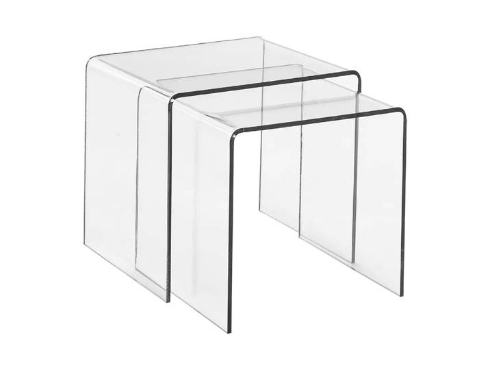 Zweisatztisch Plexi, Johann Jakob, transparent, Kunststoff