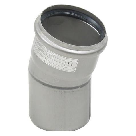 Blücher bøjn.15.0gr.75mm - m.O-ring RF AISI 304.Alm RF stål (820.015.075)