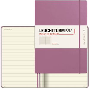 Leuchtturm1917 Notizbuch Master Slim, 372339, Karton Hardcover, Dusty Rose, 62 Blatt / 123 Seiten, 100 g/m², liniert, A4+