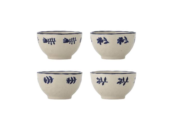 Lot de 4 bols en grès bleu Eimy