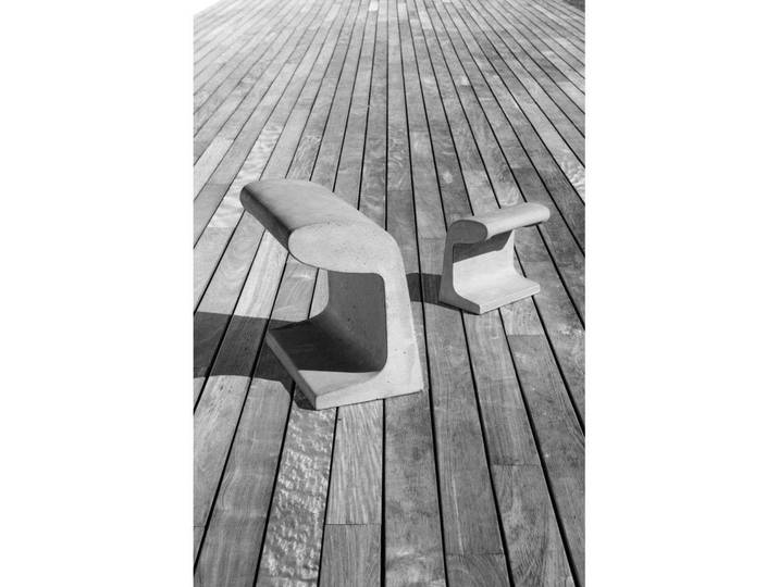 Borne Béton Petite lampe d'extérieur 3000K gris, Nemo Lighting - Terrasse