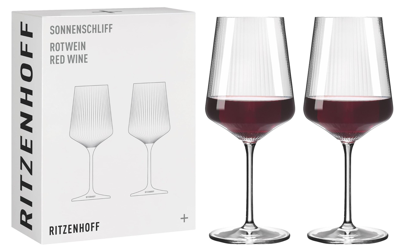 Dripio Wijnset van 2 stuks, 500 ml, Kristalglas, Vaatwasmachinebestendig