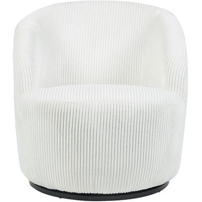 Drehsessel OTTO HOME "FRAZEE", weiß (creme), B:66cm H:70cm T:76cm, pine wood frame, foam, fabric, metal base, Sessel, Drehsessel, Lese-Sessel, TV-Sessel, Loungesessel