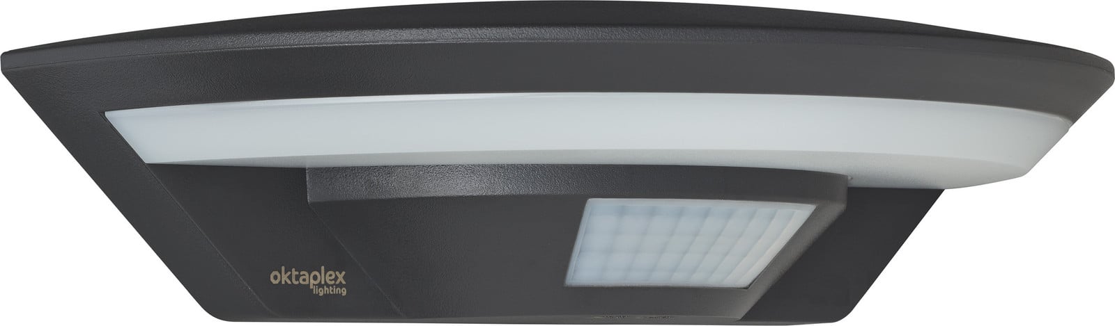 Oktaplex LED buitenwandlamp met bewegingsmelder, antraciet, warmwit 3000K, IP54