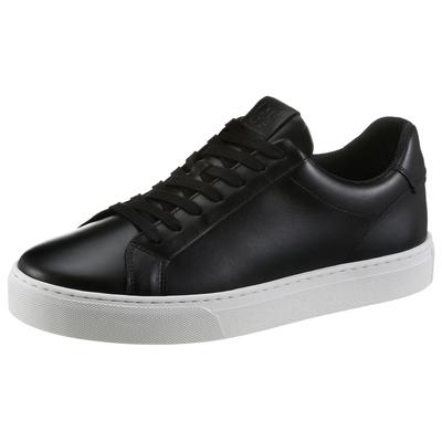 Sneaker MARC O'POLO "AGAR", Herren, Gr. 42, schwarz, Glattleder, unifarben, Schuhe Sneaker, Schnürschuh, Halbschuh, Freizeitschuh mit herausnehmbarer Innensohle
