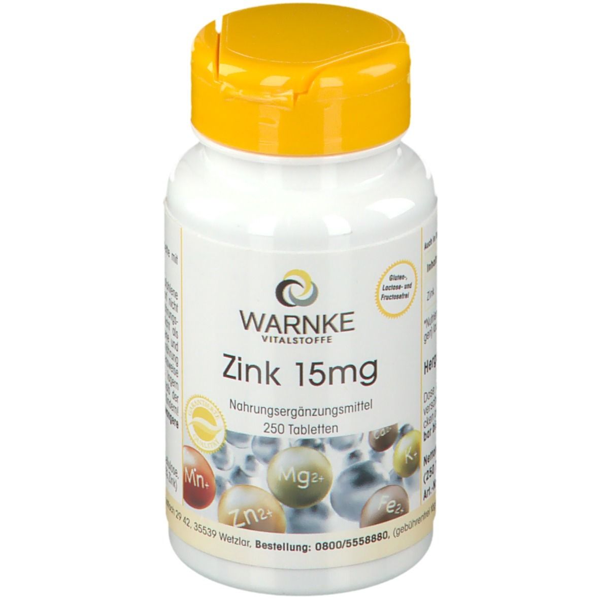 Zink 15 mg Tabletten 250 St