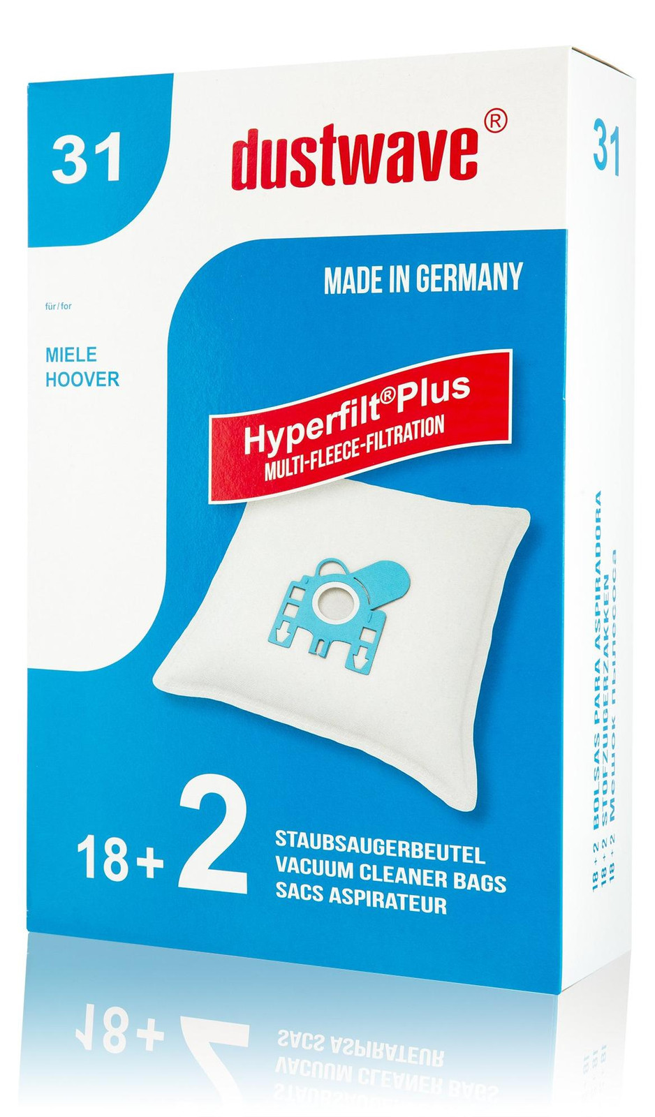 20 microvezel stofzuigzakken voor Miele S4 EcoLine