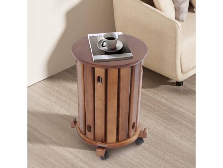 OMGGYER 4-in-1 stapelbare Hocker aus Holz im 4er-Set, vielseitige Beistelltische abnehmbar Kombinationsstühle für Esszimmer, Küche, Wohnzimmer, platzsparendes Design (A)