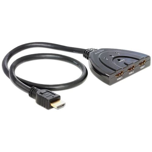 Delock 87619 3-fach HDMI-Umschalter manuell