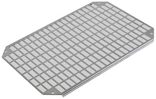 Fibox Mounting plate perforated (450x350x2mm-26x11mm) Galvanized steel Montageplatte gelocht Stahl Verzinkt (L x B) 450mm x 350mm