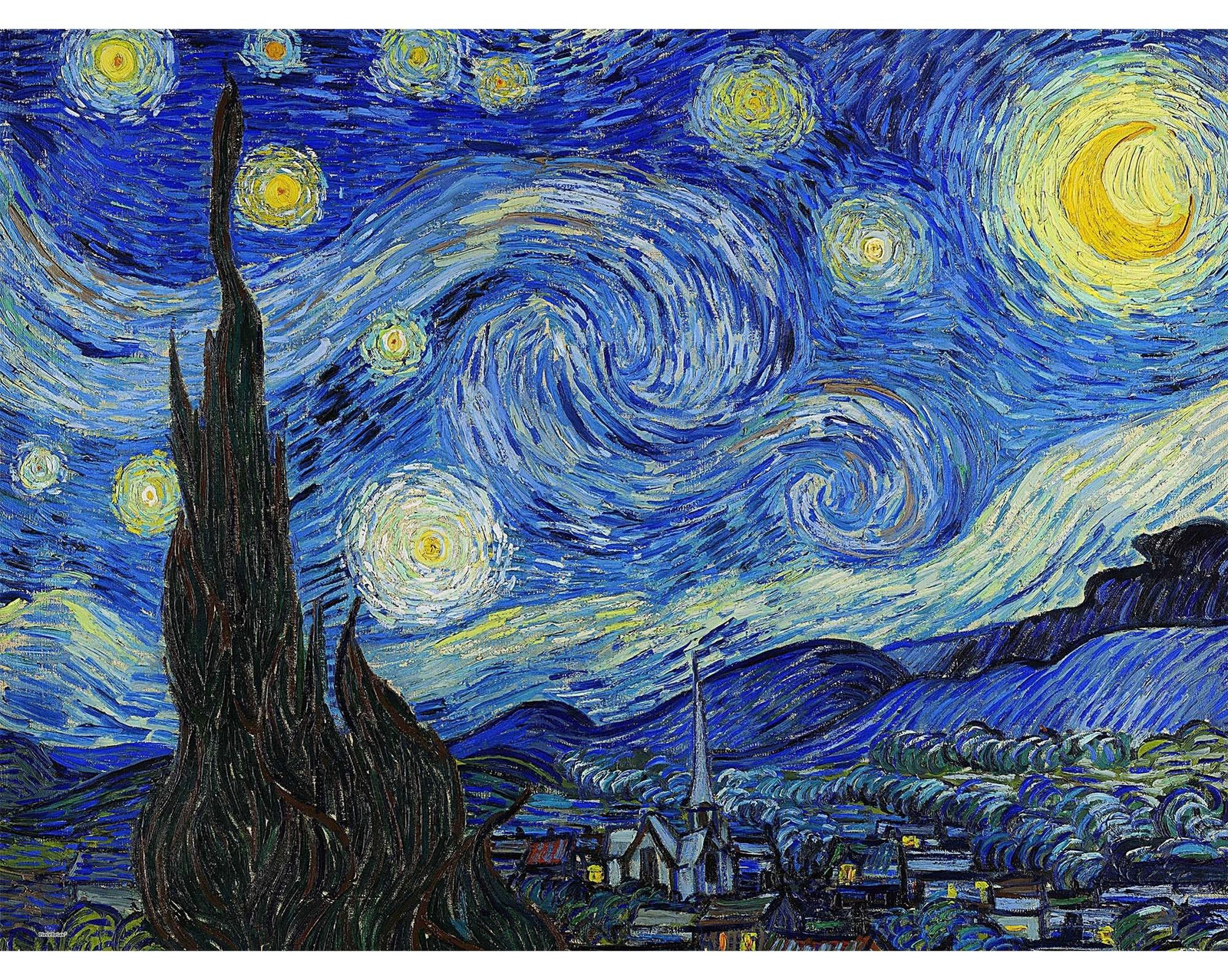 Omgoods Legpuzzel 1000 Stukjes - Vincent Van Gogh - The Starry Night