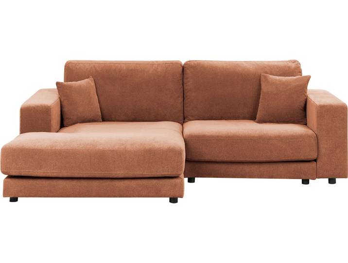 BELIANI Ecksofa Hellrot Stoff L-förmig 3-Sitzer Sofa mit Liege Chaiselongue Rechtsseitig Wohnzimmermöbel Modern Wohnzimmer Wohnecke Sitzecke