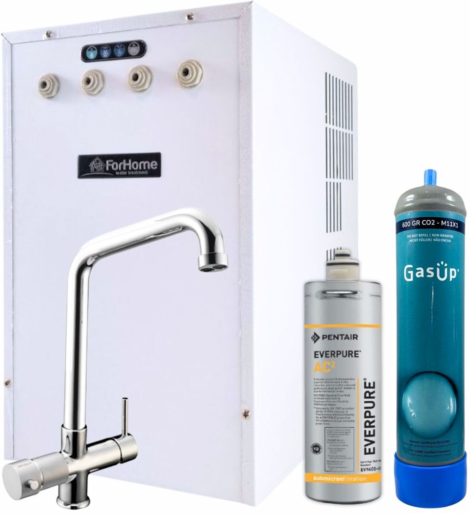 Depuratore Acqua Forhome® Refrigeratore Gasatore Con Everpure Da Sotto Lavello -