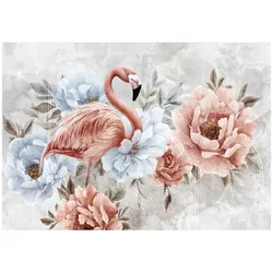 FOTOTAPETE Blumen Flamingos Rosa 254x184 cm