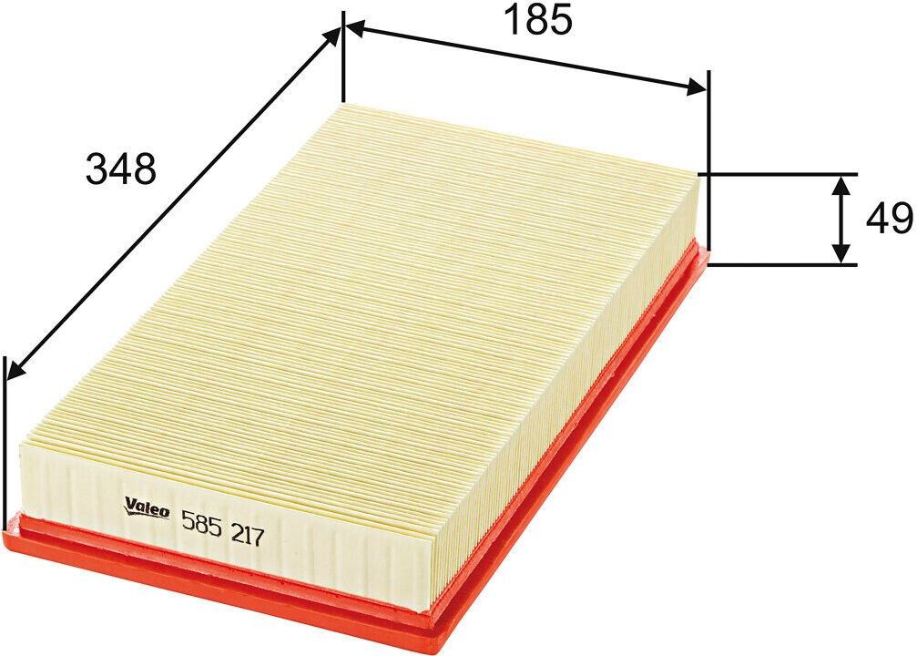 Valeo Luftfilter 585217 Filtereinsatz 49mm Für Volvo