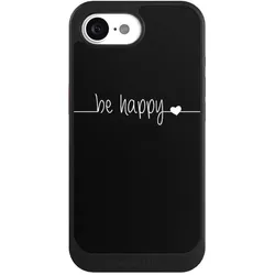 Nivocase Hülle für Apple iPhone 16e Handyhülle NIVOcore Case Schwarz Glück Sprüche Statement (Apple iPhone 16e), Smartphone Hülle, Schwarz