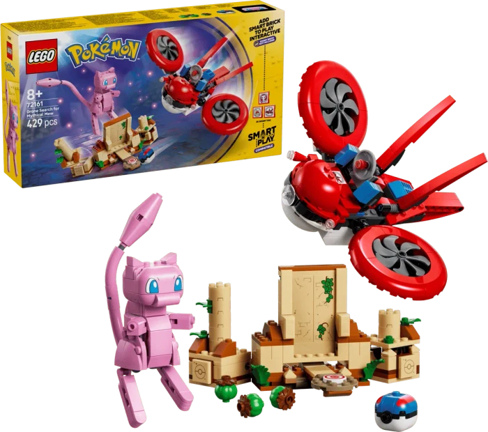 LEGO Pokémon 72161 SMART Play: Drohnensuche nach einem Mysteriösen Mew
