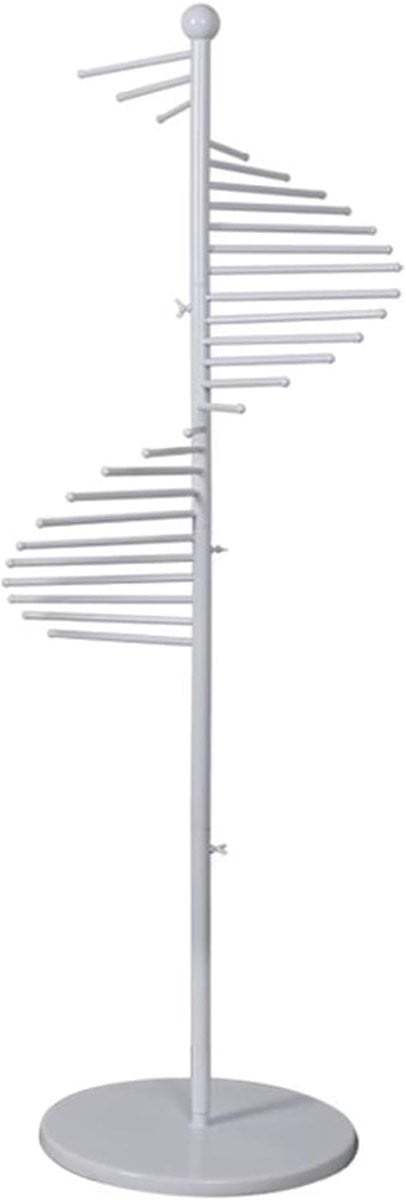 Wit Sjaalhouder Accessoire Rek met Spiraal Ontwerp 42 x 150 cm