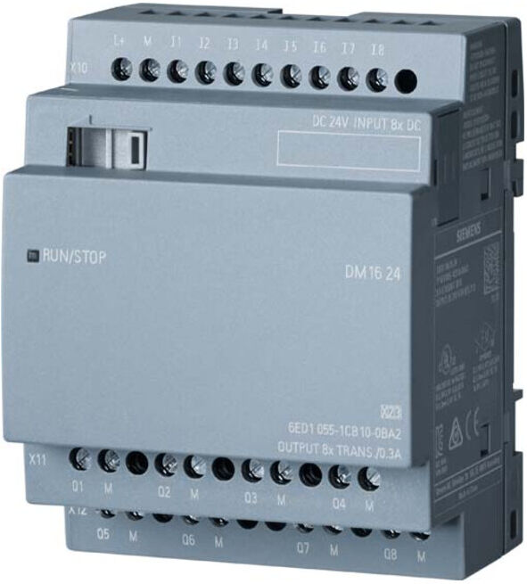 Siemens Indus.Sector LOGO!8 DM16 24 Erw.modul 4TE, 8DE/8DA 6ED1055-1CB10-0BA2 (6ED10551CB100BA2)
