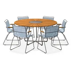 HOUE CLICK Gartenmöbel Set – 6 Personen mit CIRCLE Tisch rund 150cm