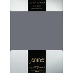 Janine Spannbetttuch Elastic-Jersey 5002 opalgrau 200x200 cm